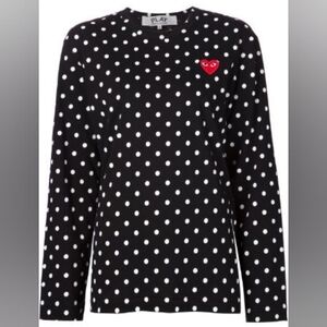Comme Des Garçons Playlong sleeve polka dot T-shirt